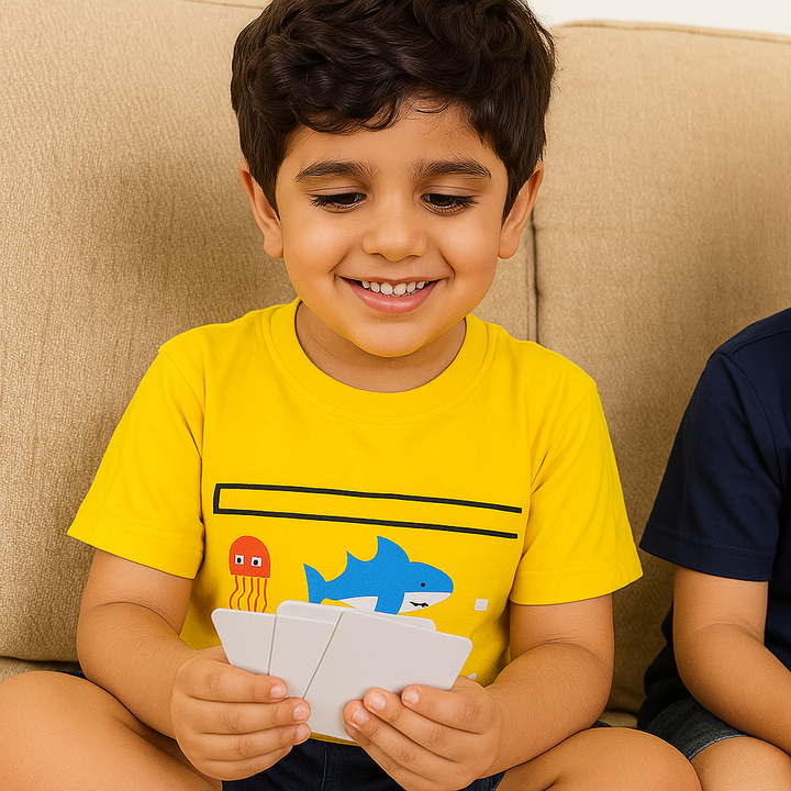 FINERY KIDS COTTON T SHIRT SHARK YELLOW 11-12Y