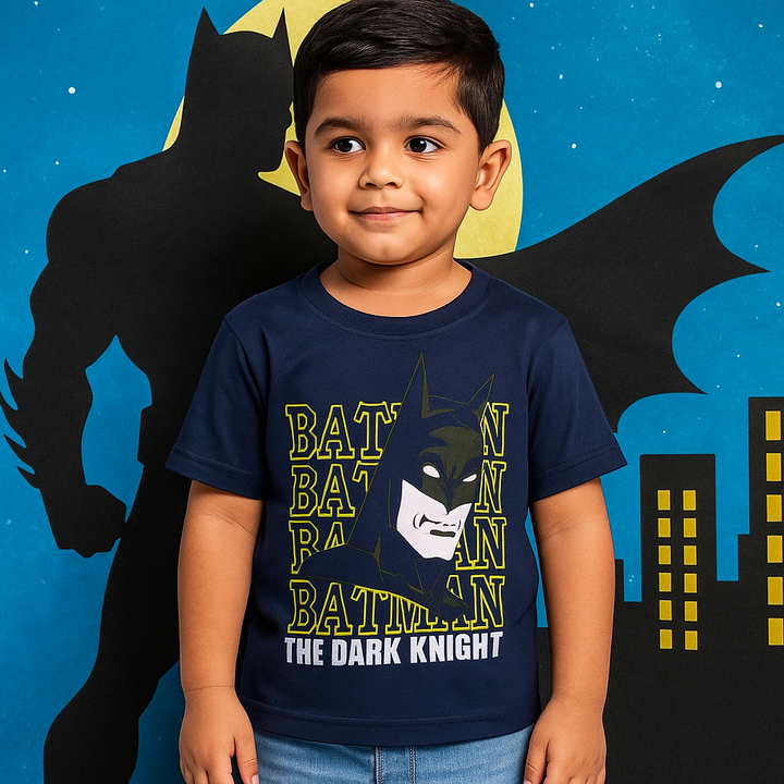 FINERY KIDS COTTON T SHIRT BATMAN NAVY BLUE 11-12Y