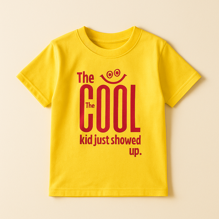FINERY KIDS COTTON T SHIRT COOL KID YELLOW 11-12Y