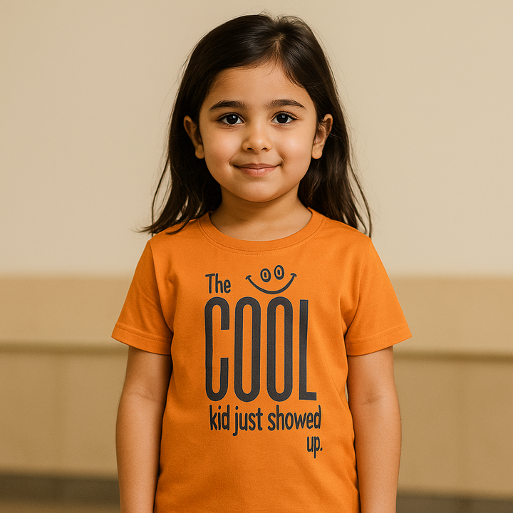 FINERY KIDS COTTON T SHIRT COOL KID ORANGE 11-12Y