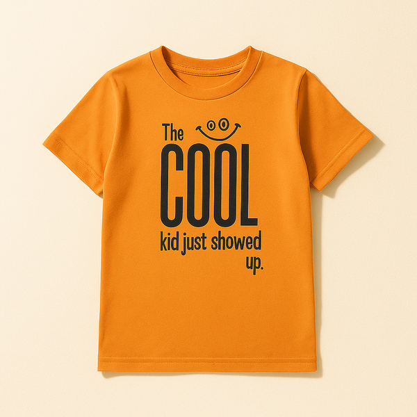 FINERY KIDS COTTON T SHIRT COOL KID ORANGE 11-12Y