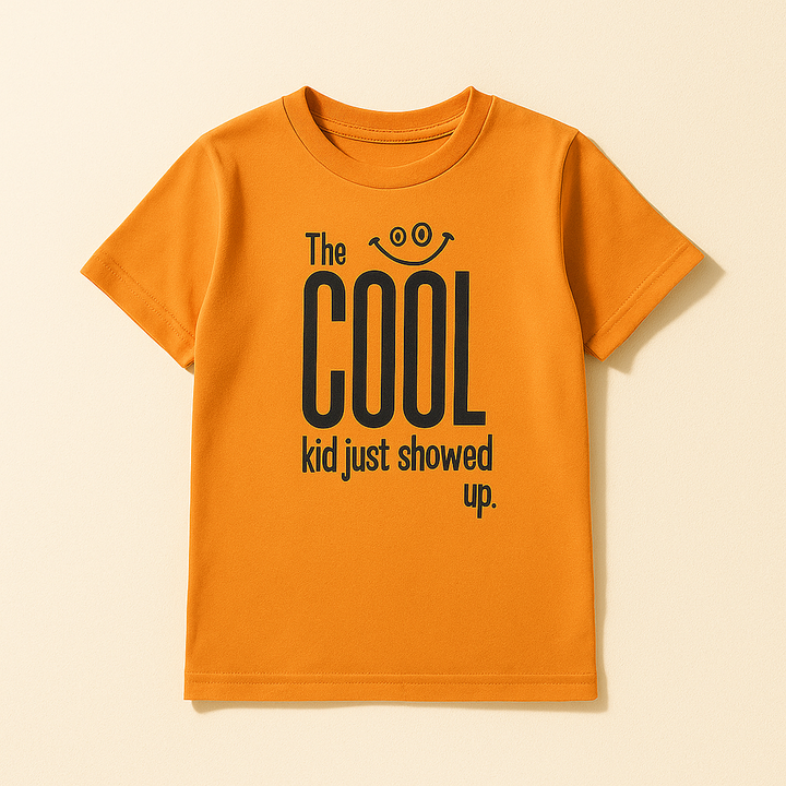 FINERY KIDS COTTON T SHIRT COOL KID ORANGE 11-12Y