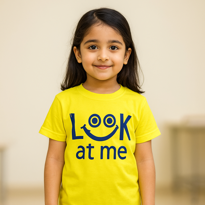 FINERY KIDS COTTON T SHIRT LOOK KID YELLOW 11-12Y