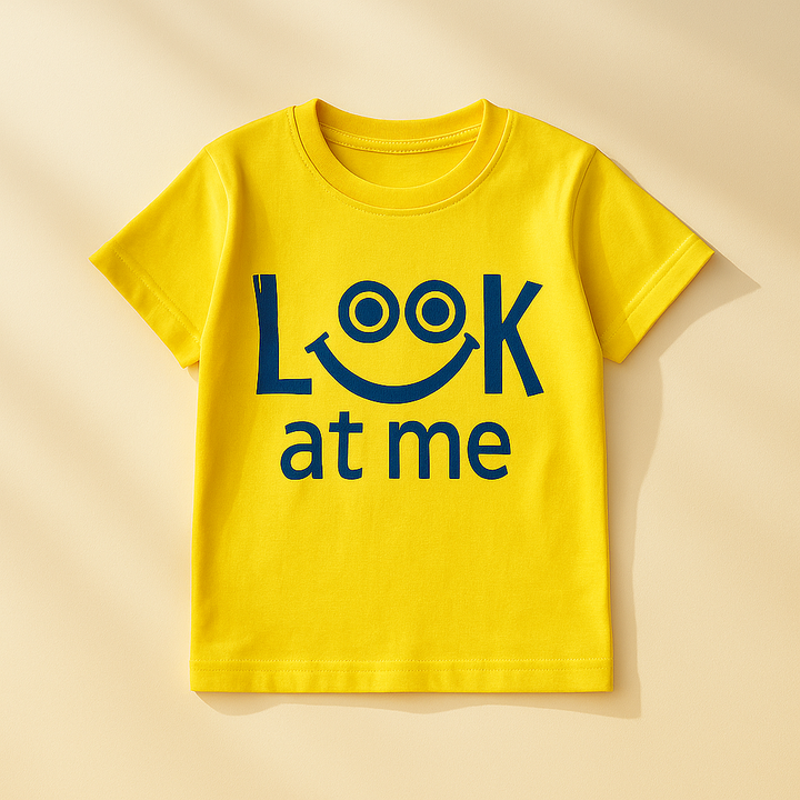 FINERY KIDS COTTON T SHIRT LOOK KID YELLOW 11-12Y