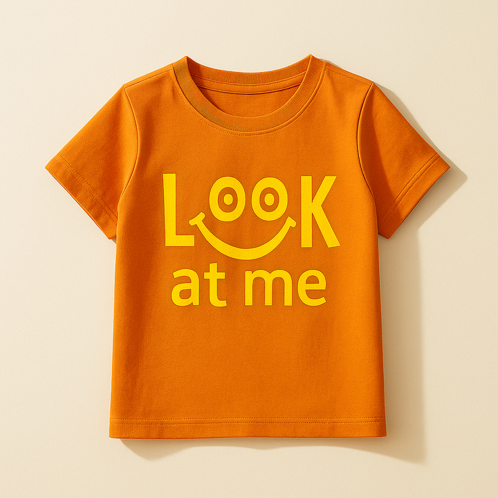 FINERY KIDS COTTON T SHIRT LOOK KID ORANGE 11-12Y