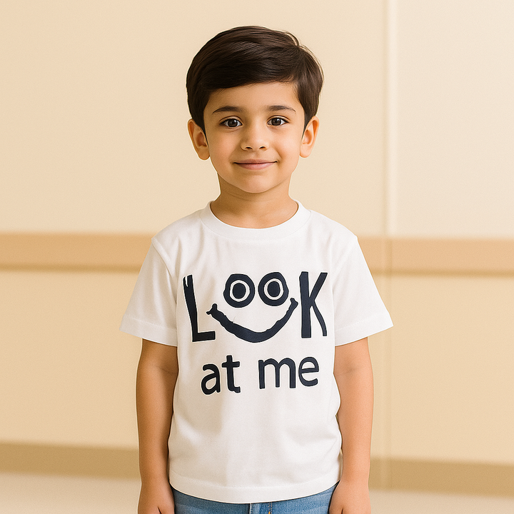 FINERY KIDS COTTON T SHIRT LOOK KID WHITE 11-12Y