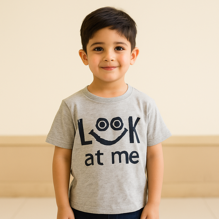 FINERY KIDS COTTON T SHIRT LOOK KID GREY 11-12Y