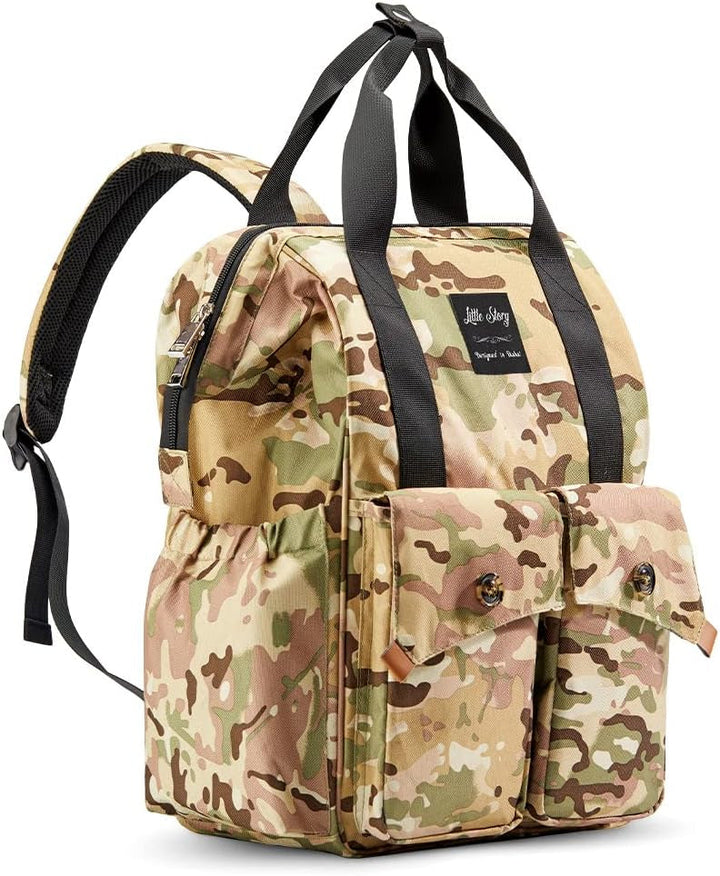 ELLIE & LUKE BABY MULTIFUNCTION DIAPER BAG (WATERPROOF) ARMY STYLE CAMO - PESH