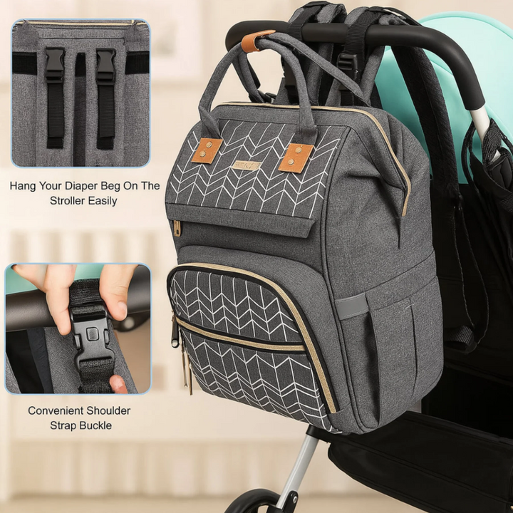 BEST QUALITY DAIPER BAG MULTI PURPOSE GREY-PESH