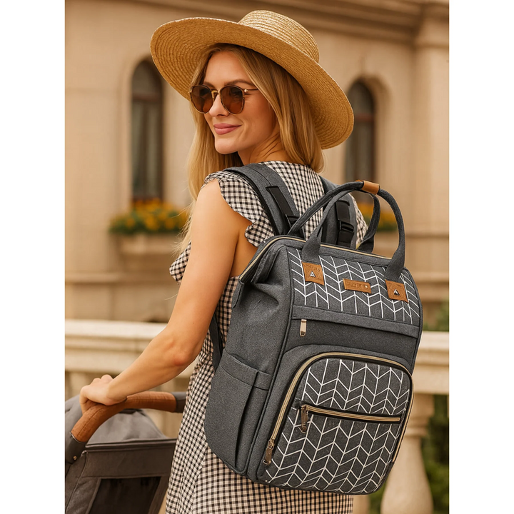 BEST QUALITY DAIPER BAG MULTI PURPOSE GREY-PESH