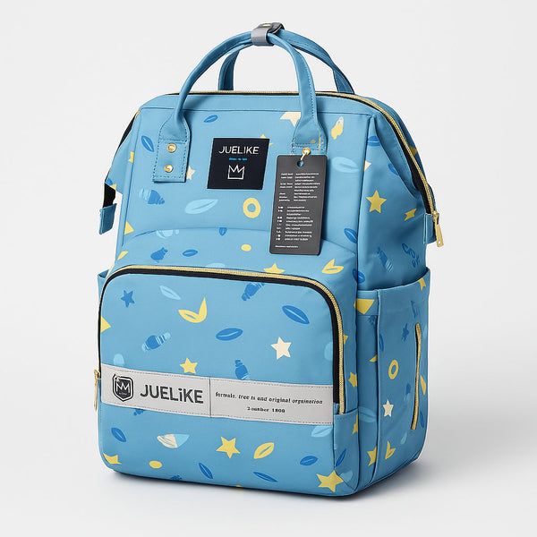 JUELIKE BABY DIAPER BAG (WATERPROOF)  LEAVE BLUE- PESH