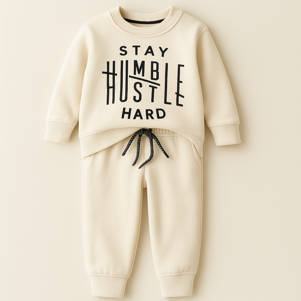 SUNSHINE KIDS PRINTED TRACKSUIT STAY HUMBLE OFFWHITE 4Y