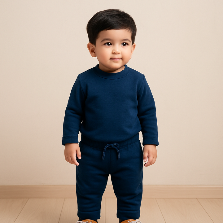 MINI CHARM KIDS POLYESTER TRACKSUIT PLAIN SEA GREEN 22 7-8Y