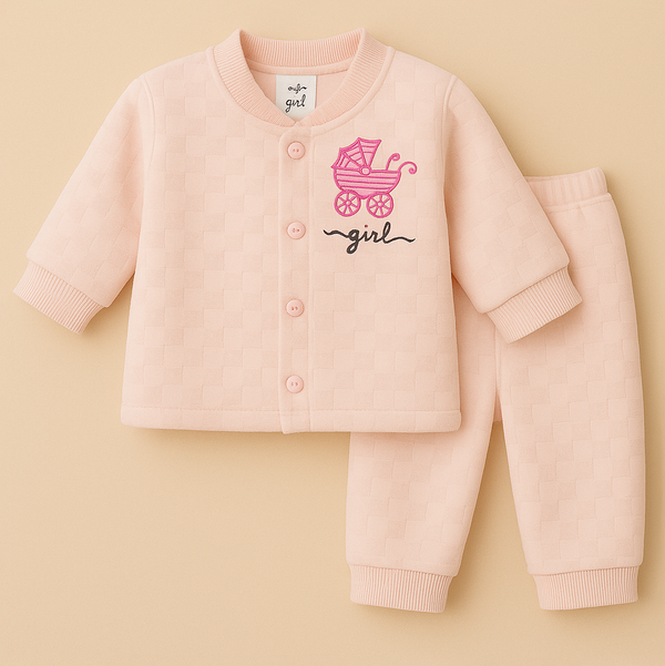 BABA GARMENTS BABY WINTER PAJAMA SET PINK(9-12M)