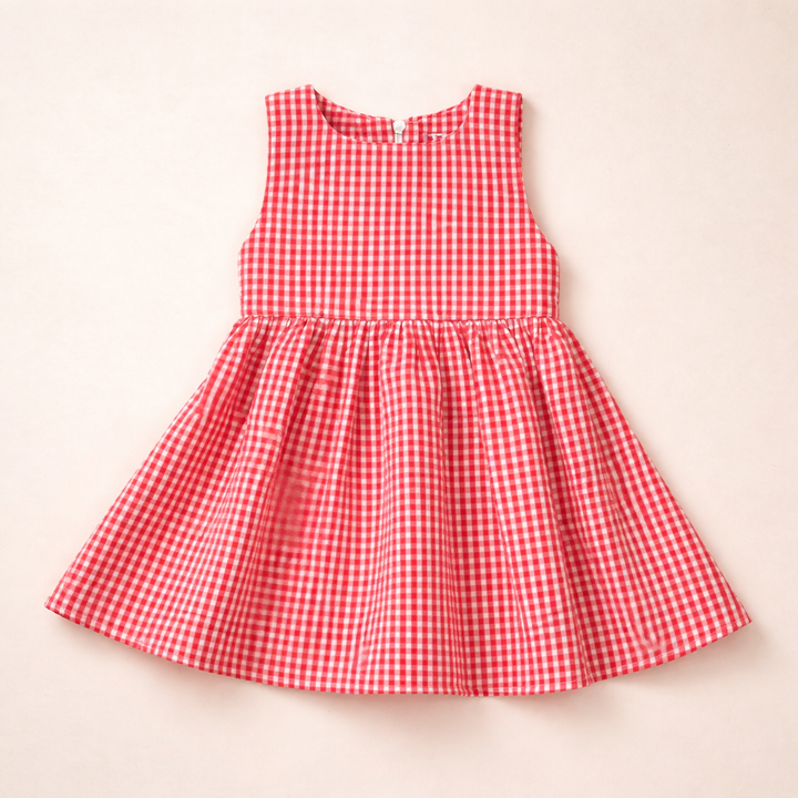 Checkout Frock Check Orange| dailywear | babyplanet.pk – Baby Planet