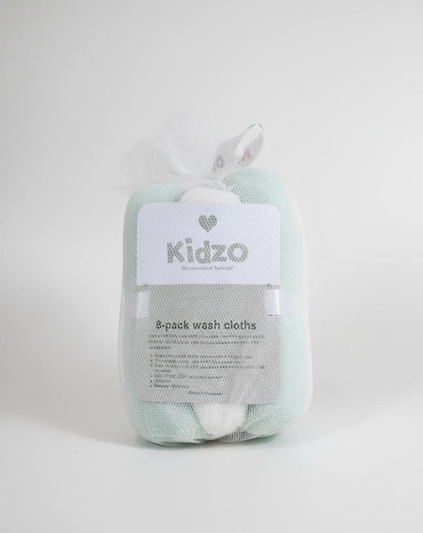 Little Star Baby 8Pcs Face Towels Green