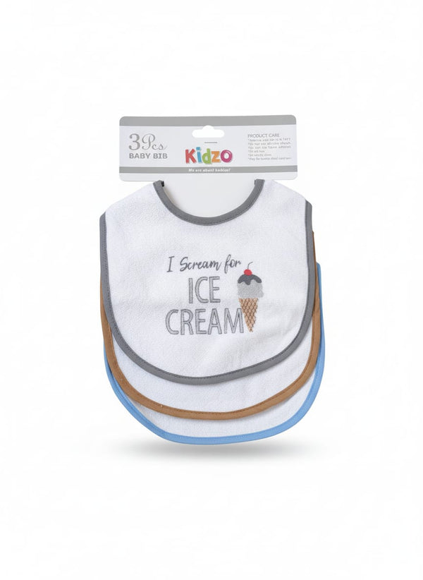 Little Star Baby 3Pcs Bib Set Grey