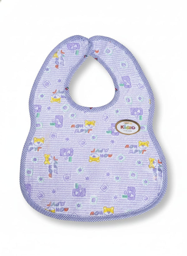 Little Star Baby Button Bib Purple