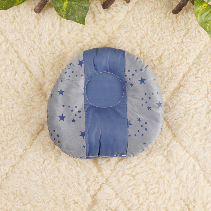 LITTLE STAR FIRST LOVE VELVET 2PCS CARRY NEST PRINTED BLUE AND GREY