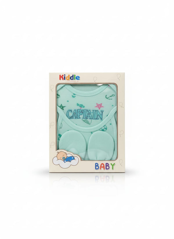 Little Star Newborn Baby 5Pcs Gift Set Captain Green