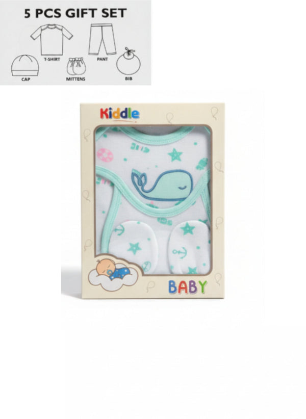 Little Star Newborn Baby 5Pcs Gift Set Green