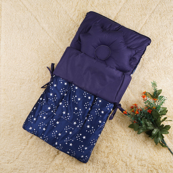 LITTLE STAR FIRST LOVE VELVET STAR CARRY NEST PRINTED NAVY BLUE