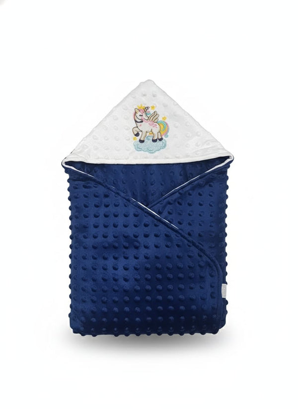 Little Star Baby Poppy Seed Warm Wrapping Sheet Navy Blue