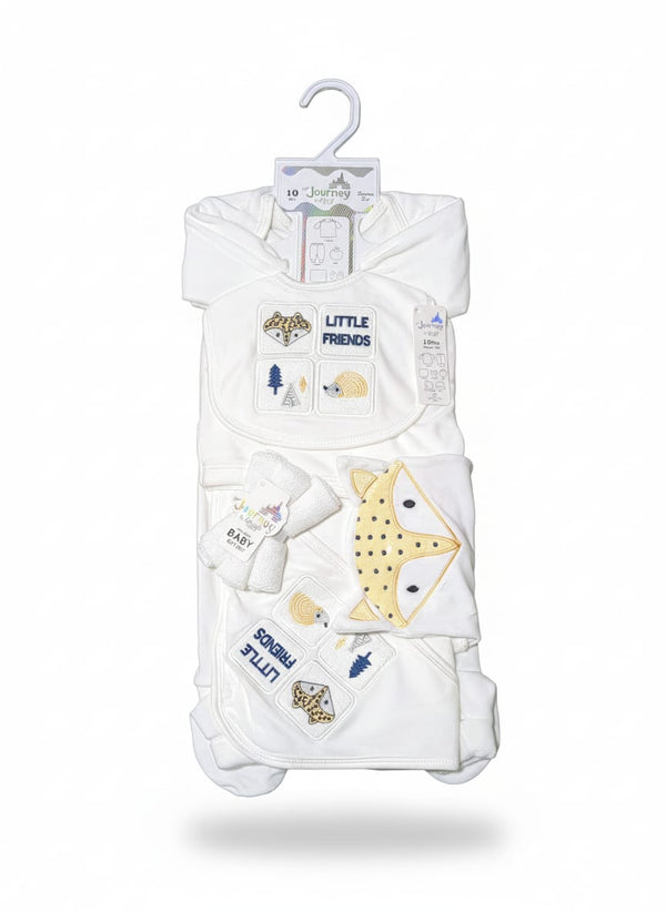 Little Star Newborn Baby 10Pcs Warm Gift Set White & Blue