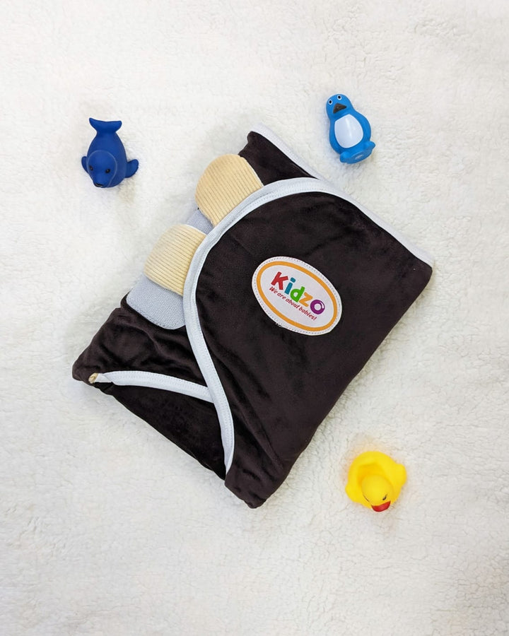 Little Star Baby Velvet Swaddle Brown