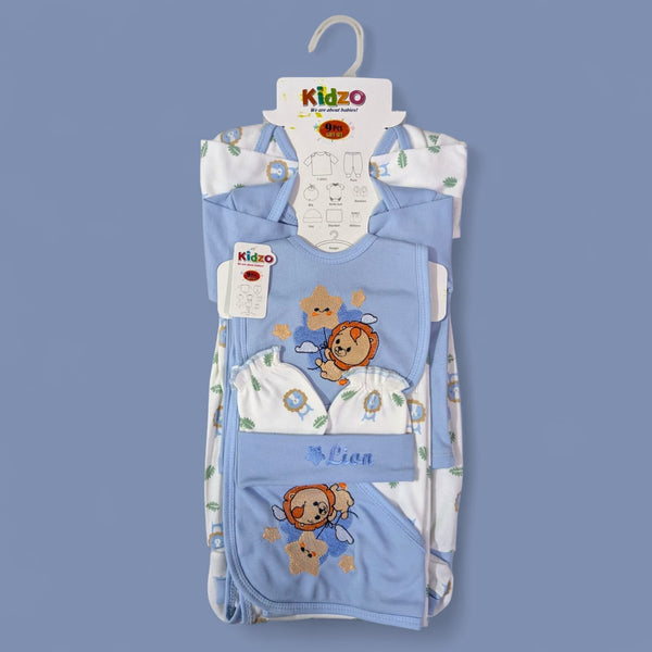 Little Star Newborn Baby Gift Set 9pcs Lion Blue