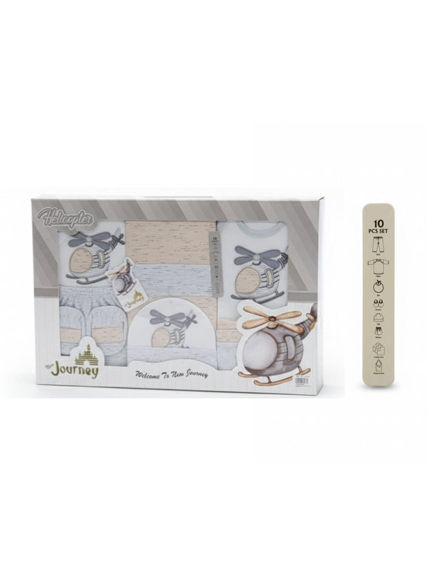 Little Star Newborn Baby 10Pcs Gift Set Grey