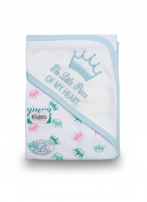 Little Star Baby Wrapping Sheet Crown Blue