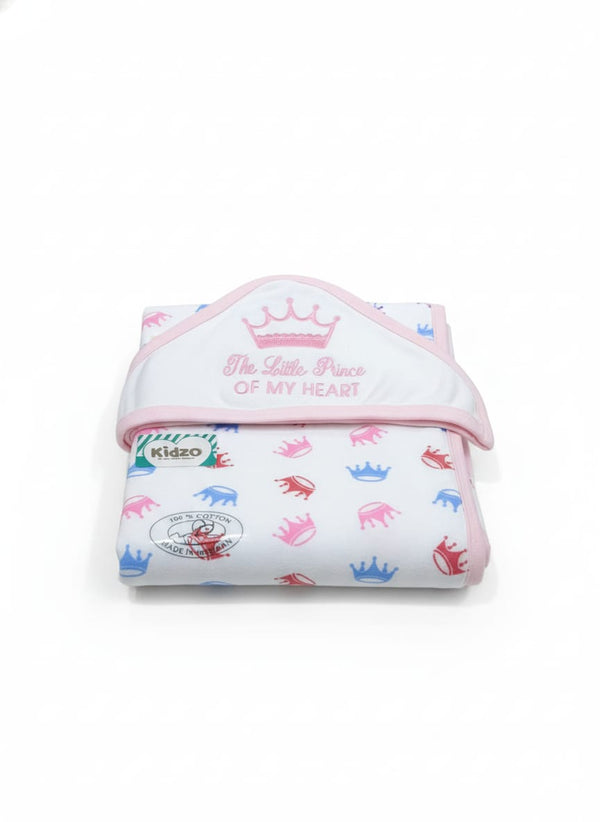 Little Star Baby Wrapping Sheet Crown Pink