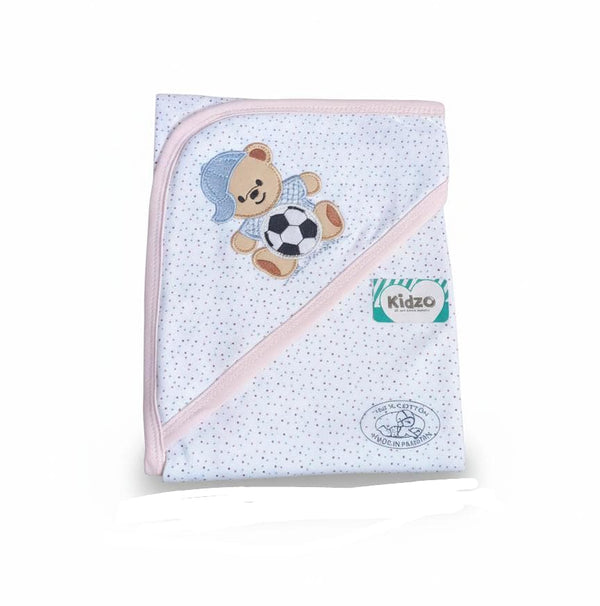 Little Star Baby Wrapping Sheet Bear Pink