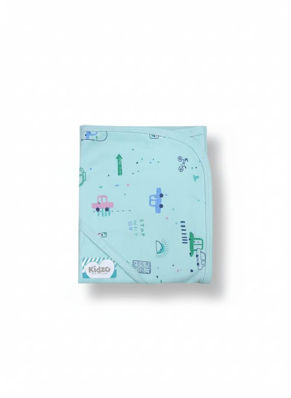 Little Star Baby Wrapping Sheet Printed Green