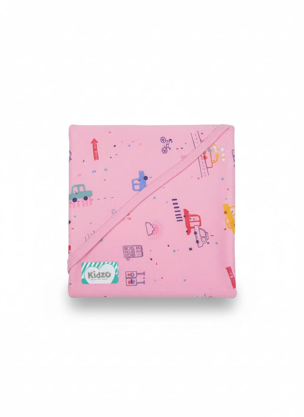 Little Star Baby Wrapping Sheet Printed Pink