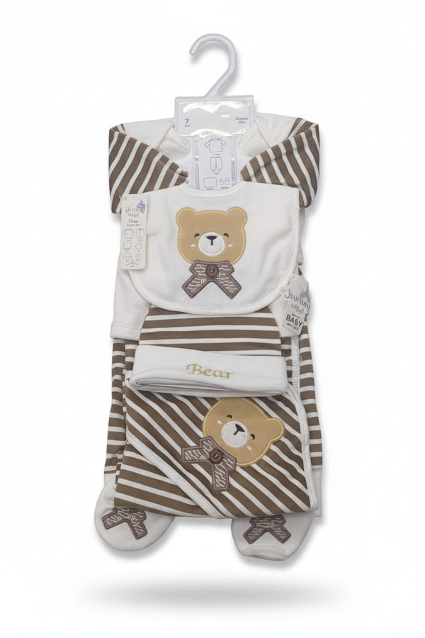 Little Star Newborn Baby 7Pcs Warm Gift Set Bear Brown