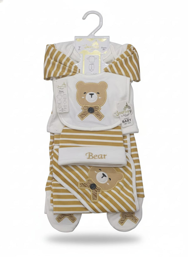 Little Star Newborn Baby 7Pcs Warm Gift Set Bear Light Brown