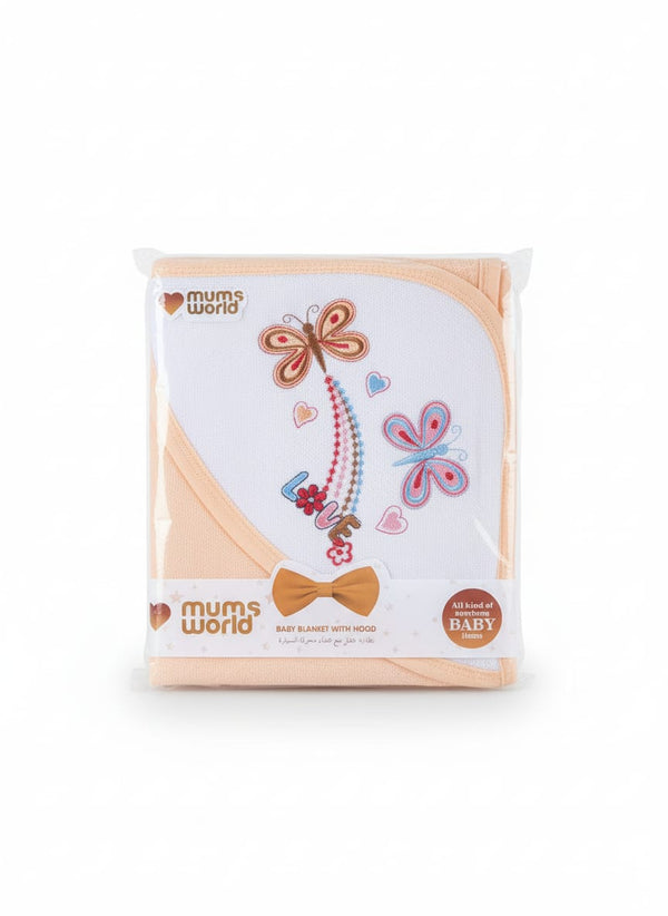 Little Star Baby Hooded Wrapping Sheet Love Beige