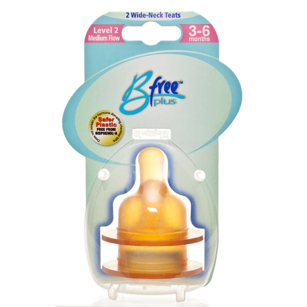 Junior Kids Stage 2 Natural Teat 3-6 M Twin Pack