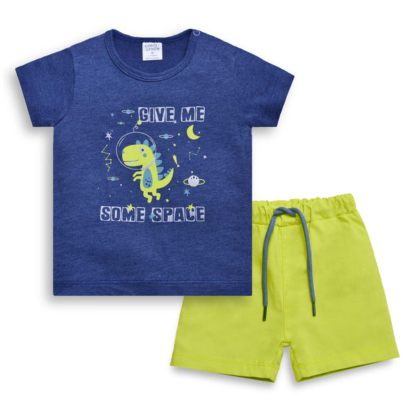 Cuddle & Cradle Graphic T-Shirt & Woven Shorts Space