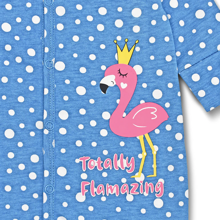 Cuddle & Cradle Baby Full Length Romper (Flamingo - 001) - 9-12 M