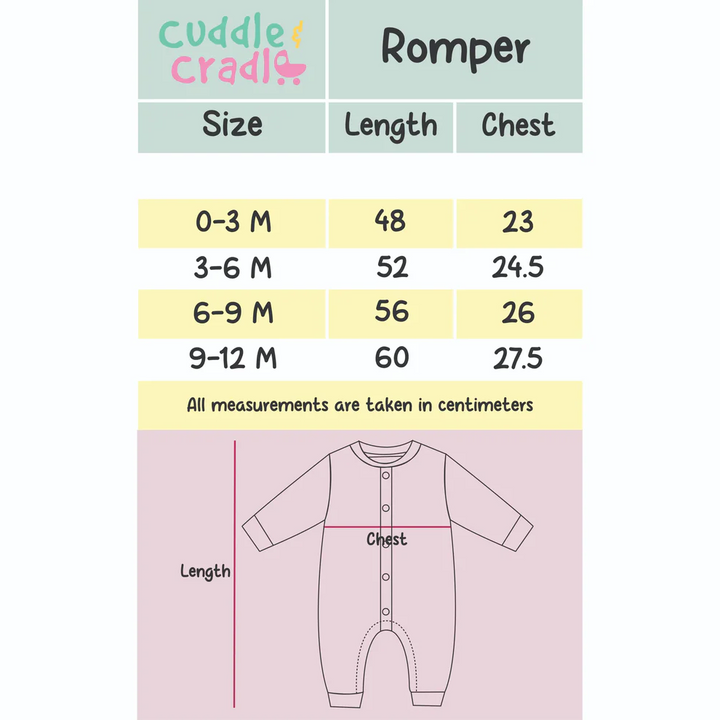 Cuddle & Cradle Baby Full Length Romper (Flamingo - 001) - 9-12 M