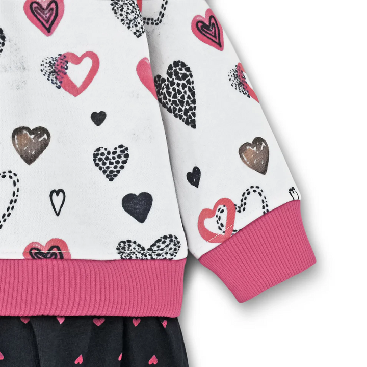 Cuddle & Cradle Girls Fleece Frock (Hearts) - 4-5 Y