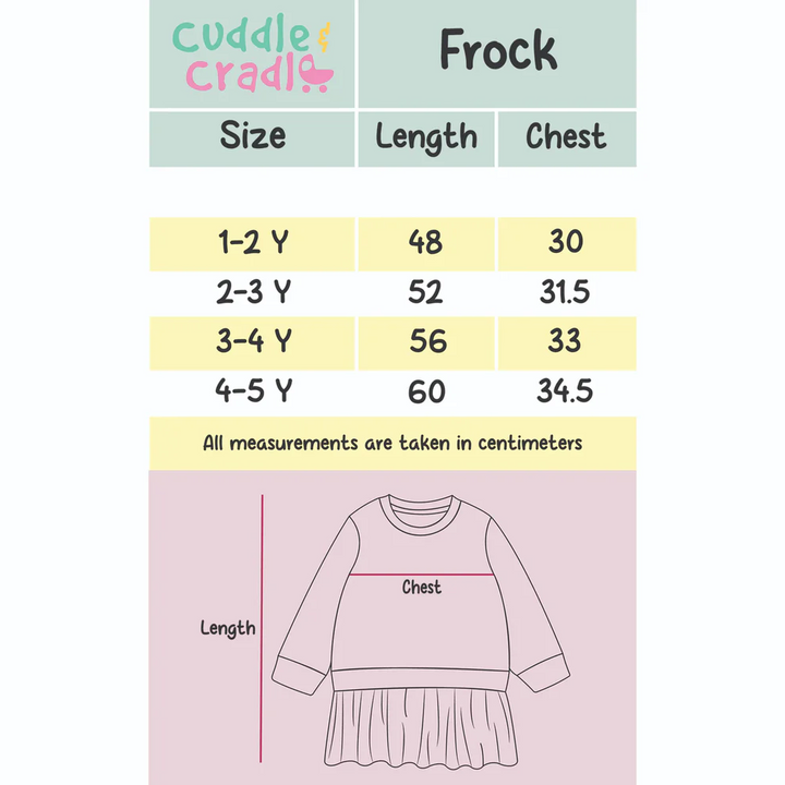 Cuddle & Cradle Girls Fleece Frock (Hearts) - 4-5 Y