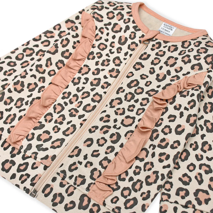 Cuddle & Cradle Zipper Sweatshirt & Trouser Set (Animal print) - 4-5 Y