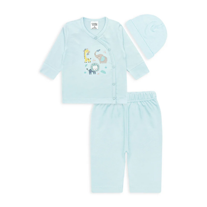 Cuddle & Cradle Baby Gift Set of 3 pcs (Animals Series - 001) - 6-9 M