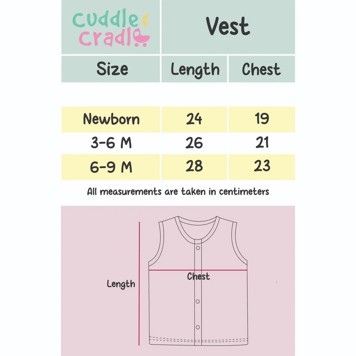 Cuddle & Cradle Set of 3 Vests - 001 - 3-6 M