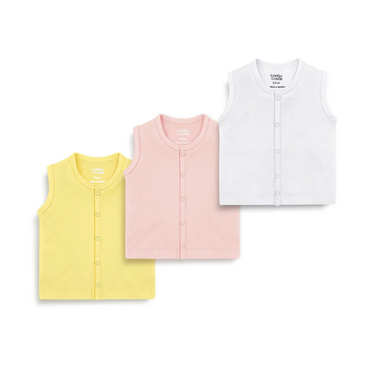 Cuddle & Cradle Set of 3 Vests - 001 - 3-6 M