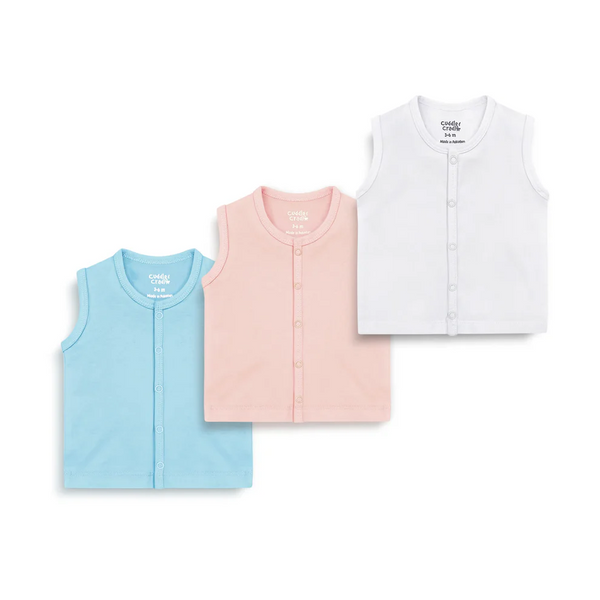 Cuddle & Cradle Set of 3 Vests - 002 - 3-6 M